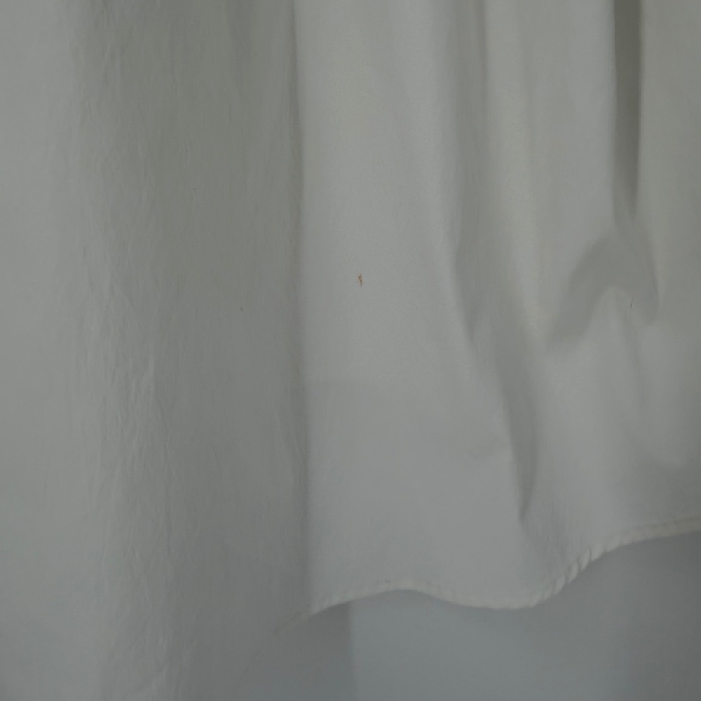Athleta Levitate Poplin Tee Womens Medium White V-Neck Smocked Puff Sleeve Top - Picture 7 of 10